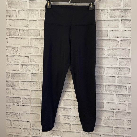 Aerie high waist black leggings with crisscross leg details Medium - Picture 1 of 6